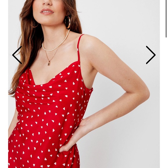 Red heart cowl dress - Picture 8 of 8